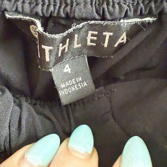 ATHLETA | Black Skyline II Featherweight Paper Bag Ankle Pants | Size 4 - Picture 5 of 5